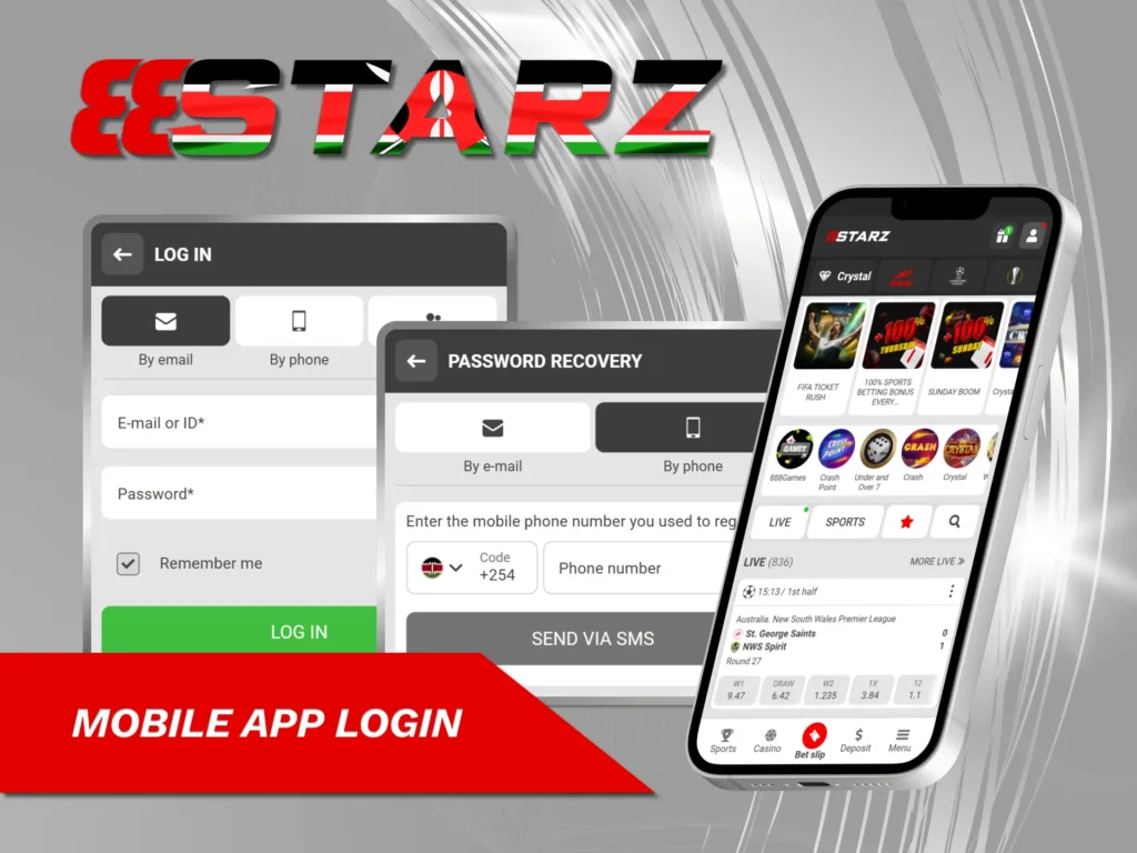 Log in to the 888starz Kenya official app easily.