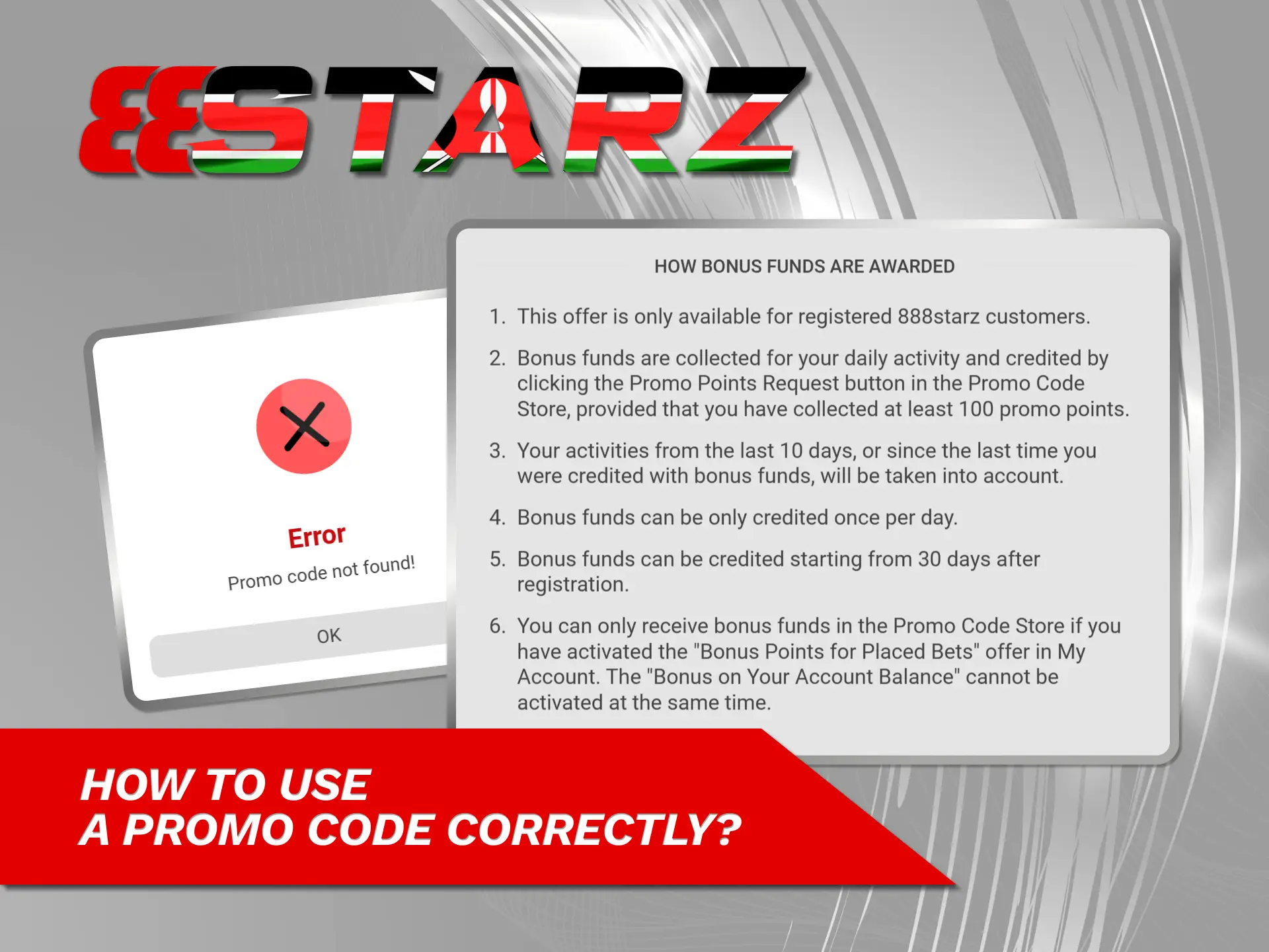 Follow simple steps to apply your 888starz promo code correctly.